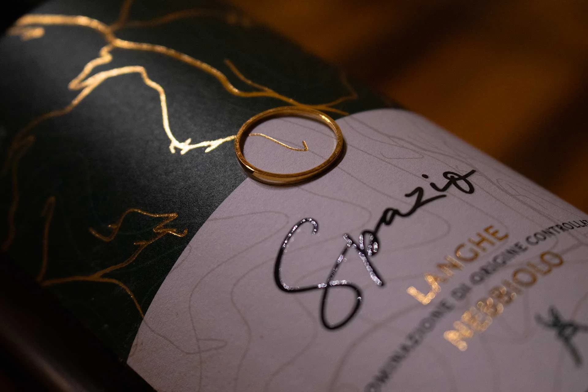 Spazio label and Lonati gold detail